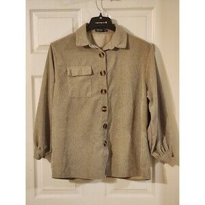 Nasty Gal Corduroy Size 4 Button Down Long Sleeve Shirt *read description*